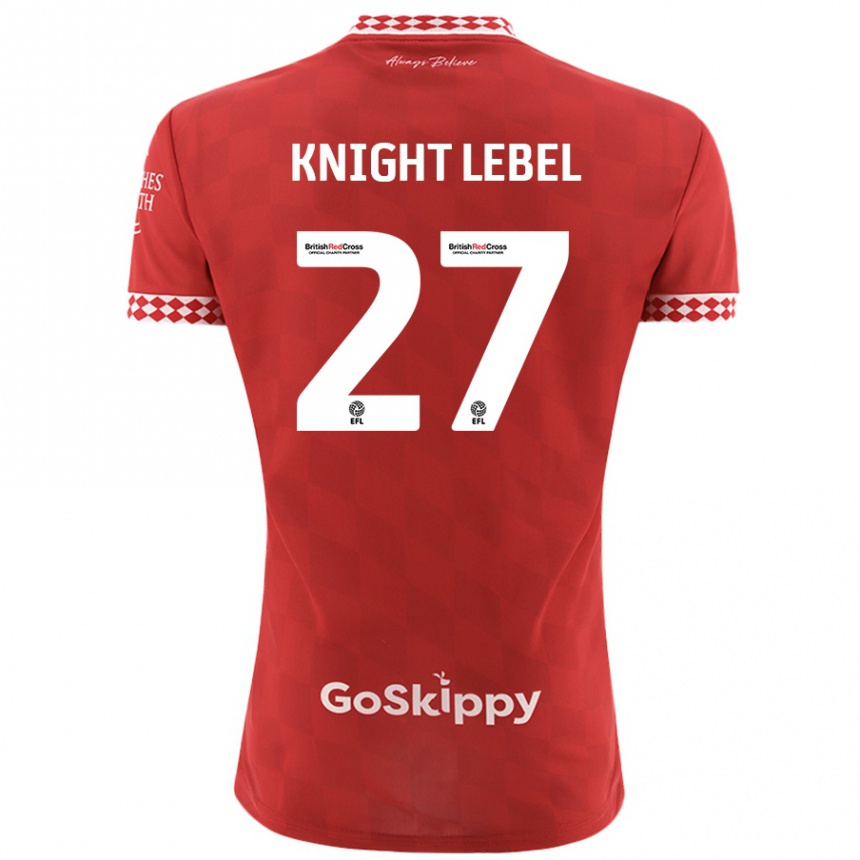 Hombre Fútbol Camiseta Jamie Knight-Lebel #27 Rojo 1ª Equipación 2024/25 Perú