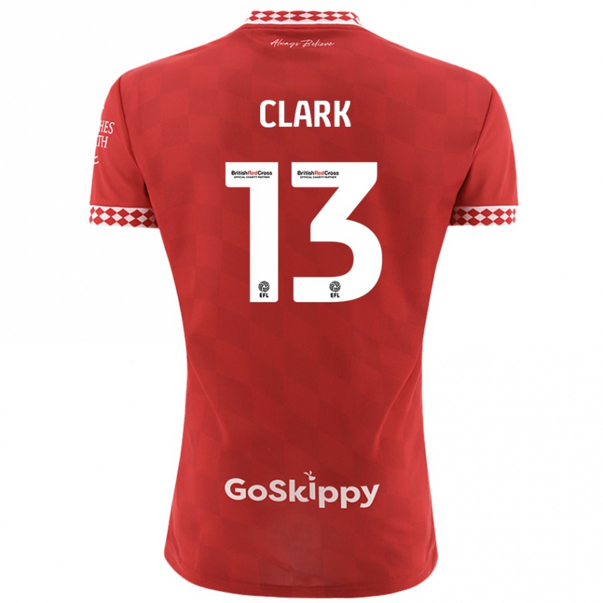 Hombre Fútbol Camiseta Olivia Clark #13 Rojo 1ª Equipación 2024/25 Perú