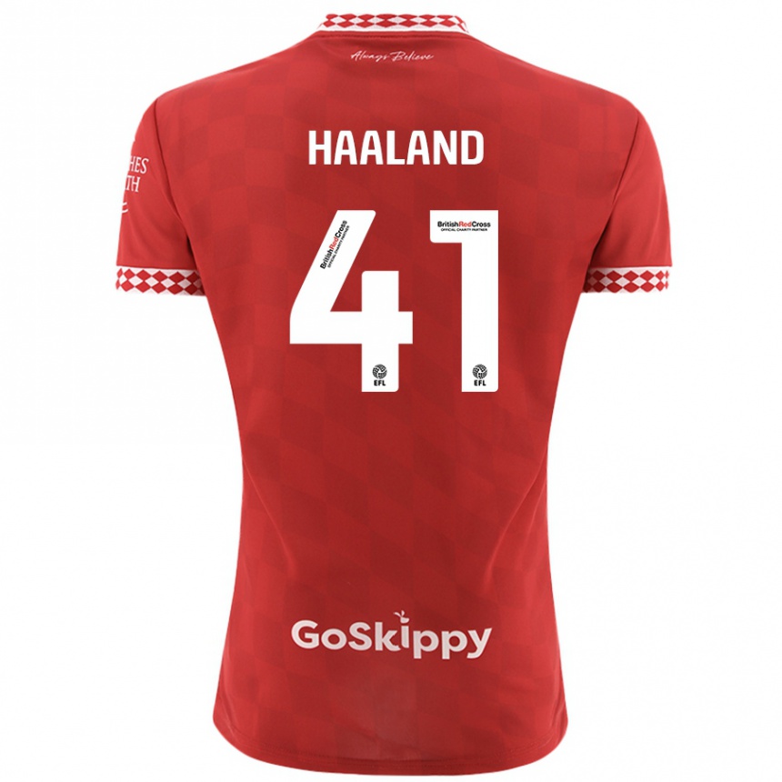 Hombre Fútbol Camiseta Benedicte Haaland #41 Rojo 1ª Equipación 2024/25 Perú