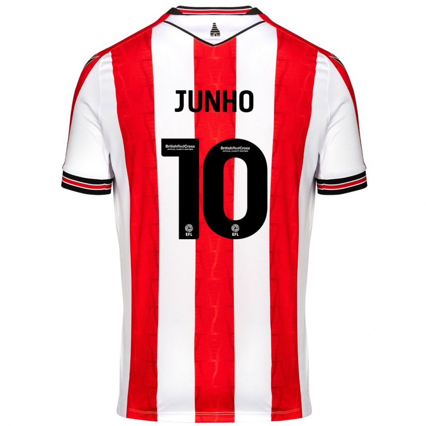 Hombre Fútbol Camiseta Joon-Ho Bae #10 Rojo Blanco 1ª Equipación 2024/25 Perú