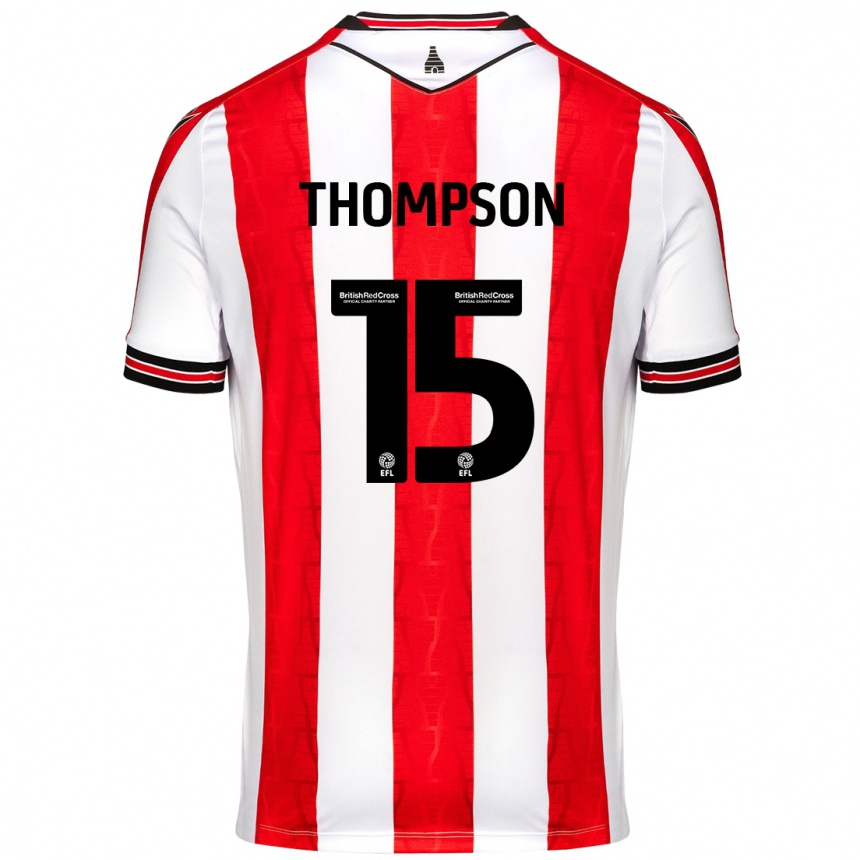 Hombre Fútbol Camiseta Jordan Thompson #15 Rojo Blanco 1ª Equipación 2024/25 Perú