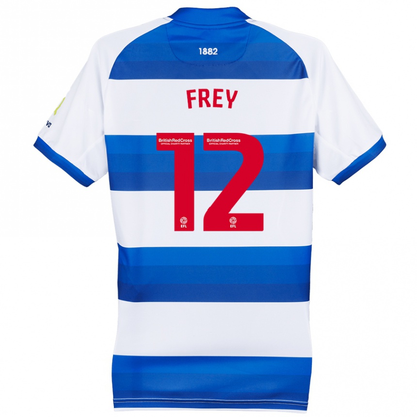 Hombre Fútbol Camiseta Michael Frey #12 Blanco Azul 1ª Equipación 2024/25 Perú