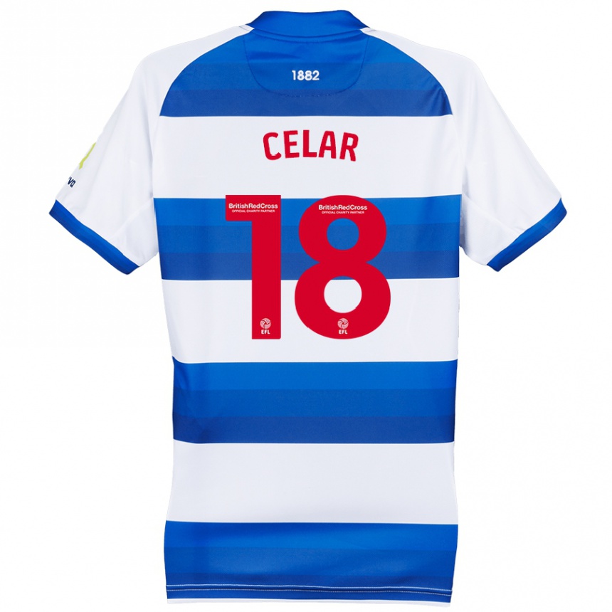 Hombre Fútbol Camiseta Zan Celar #18 Blanco Azul 1ª Equipación 2024/25 Perú