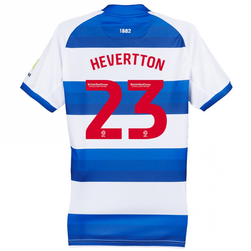 Hombre Fútbol Camiseta Hevertton #23 Blanco Azul 1ª Equipación 2024/25 Perú