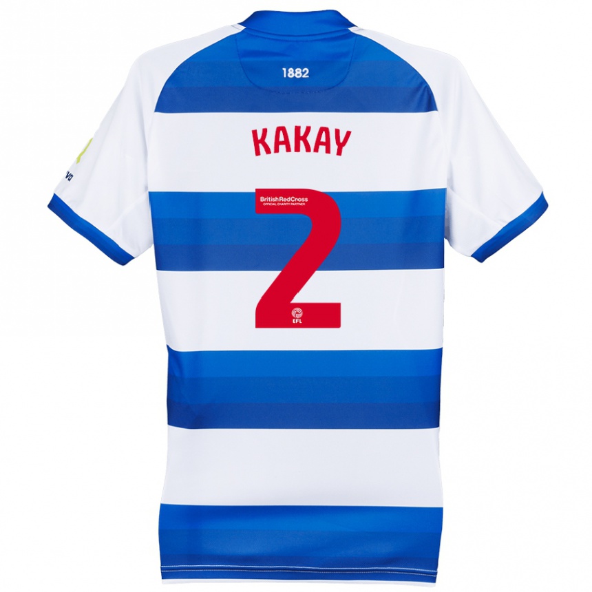 Hombre Fútbol Camiseta Osman Kakay #2 Blanco Azul 1ª Equipación 2024/25 Perú