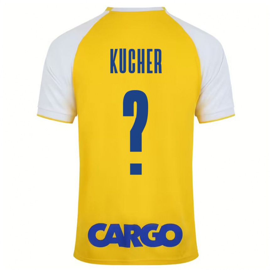 Hombre Fútbol Camiseta Yahonatan Kucher #0 Amarillo Blanco 1ª Equipación 2024/25 Perú