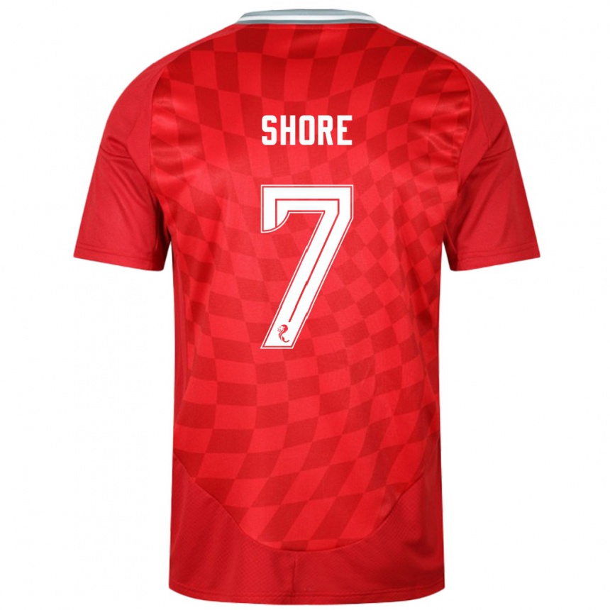 Hombre Fútbol Camiseta Eilidh Shore #7 Rojo 1ª Equipación 2024/25 Perú