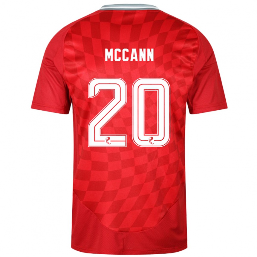 Hombre Fútbol Camiseta Annalisa Mccann #20 Rojo 1ª Equipación 2024/25 Perú