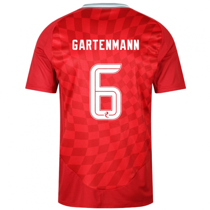 Hombre Fútbol Camiseta Stefan Gartenmann #6 Rojo 1ª Equipación 2024/25 Perú