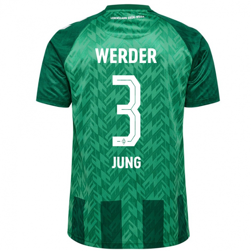 Hombre Fútbol Camiseta Anthony Jung #3 Verde 1ª Equipación 2024/25 Perú