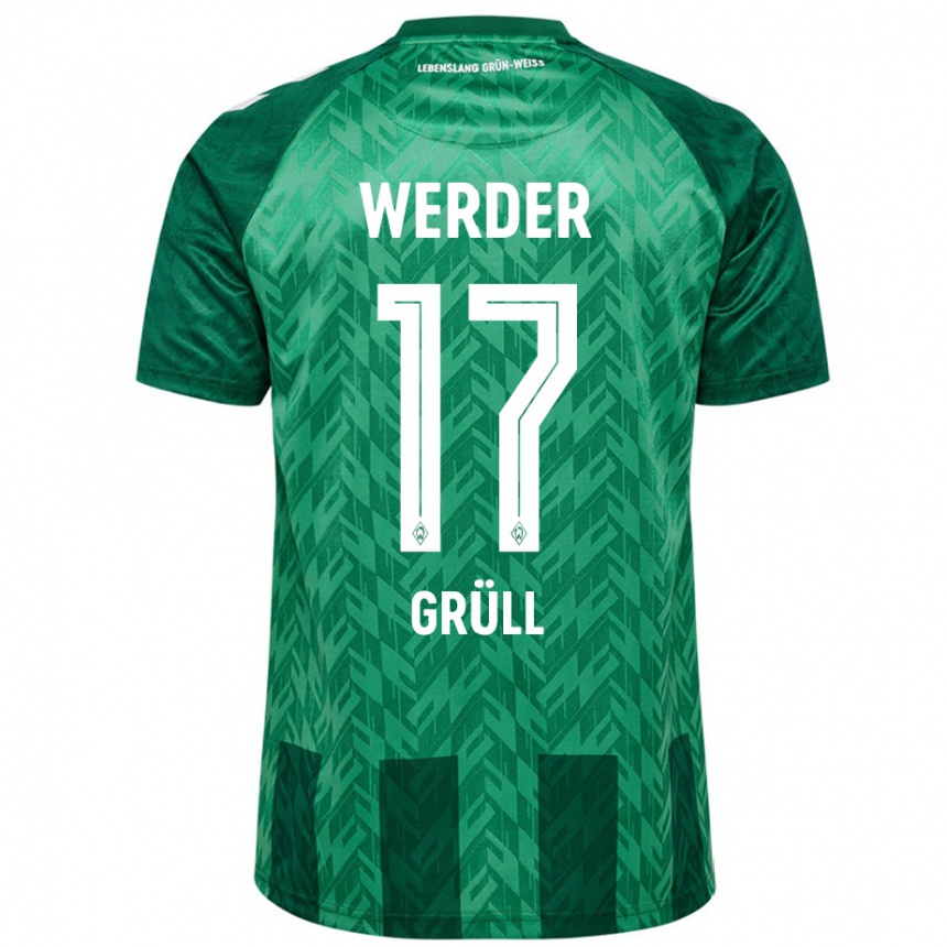 Hombre Fútbol Camiseta Marco Grüll #17 Verde 1ª Equipación 2024/25 Perú