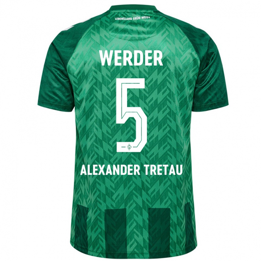 Hombre Fútbol Camiseta Hans Alexander Tretau #5 Verde 1ª Equipación 2024/25 Perú