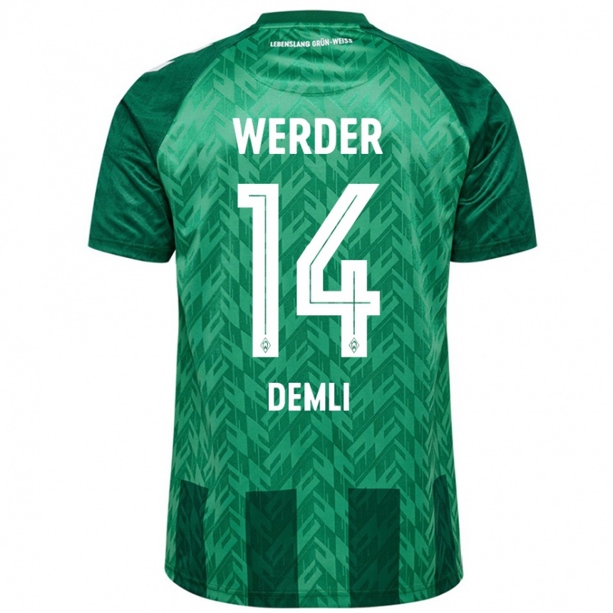 Hombre Fútbol Camiseta Rezan Demli #14 Verde 1ª Equipación 2024/25 Perú