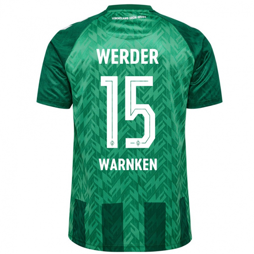 Hombre Fútbol Camiseta Jannes Warnken #15 Verde 1ª Equipación 2024/25 Perú