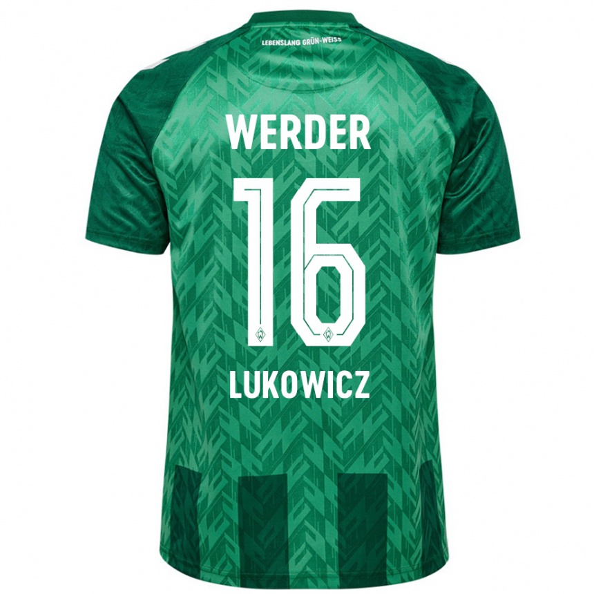 Hombre Fútbol Camiseta Maik Lukowicz #16 Verde 1ª Equipación 2024/25 Perú