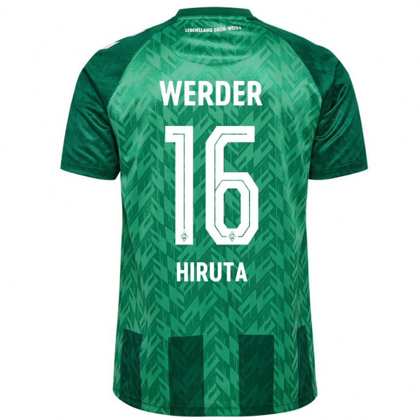 Hombre Fútbol Camiseta Ikumi Hiruta #16 Verde 1ª Equipación 2024/25 Perú