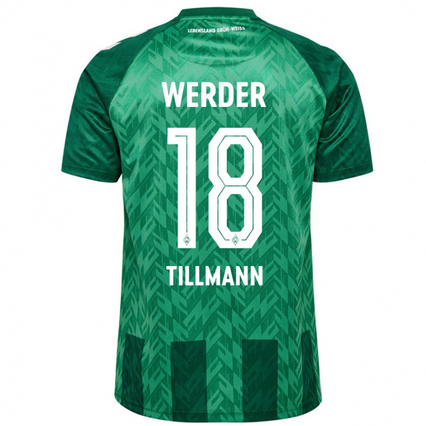 Hombre Fútbol Camiseta Felix Tillmann #18 Verde 1ª Equipación 2024/25 Perú