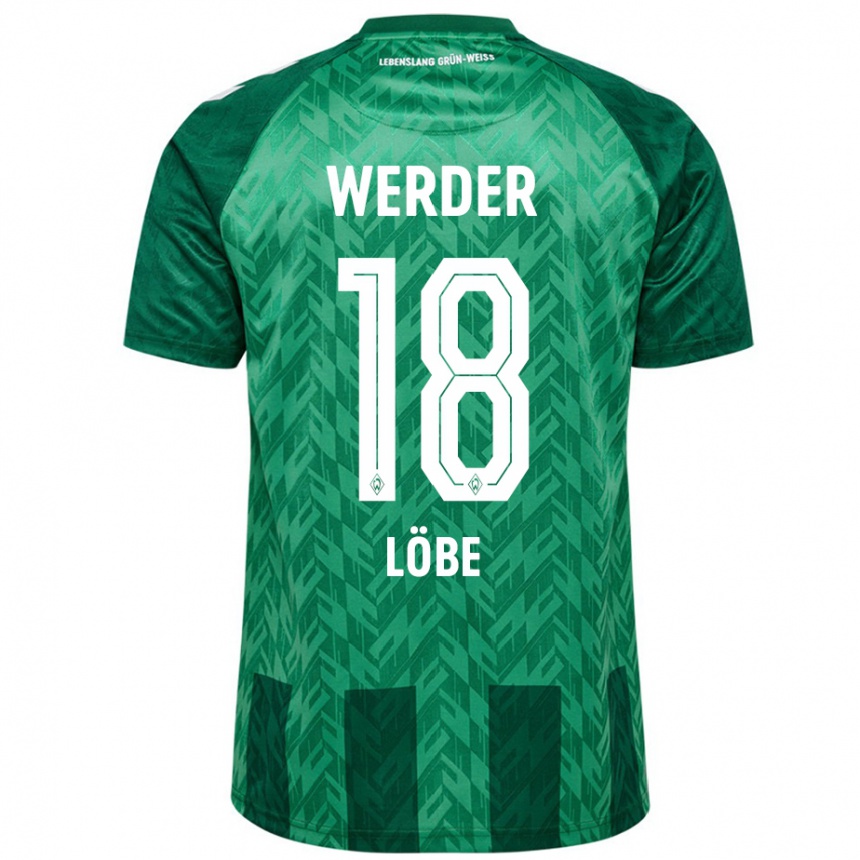 Hombre Fútbol Camiseta Jasper Löbe #18 Verde 1ª Equipación 2024/25 Perú