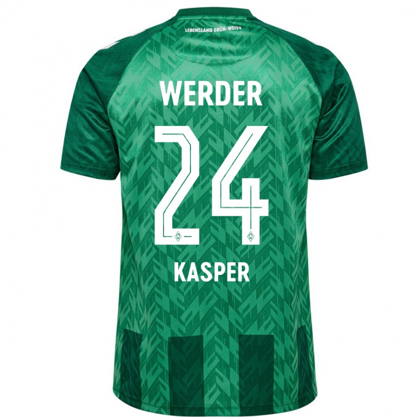 Hombre Fútbol Camiseta Dominik Kasper #24 Verde 1ª Equipación 2024/25 Perú