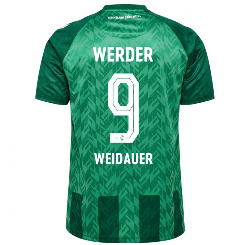 Hombre Fútbol Camiseta Sophie Weidauer #9 Verde 1ª Equipación 2024/25 Perú