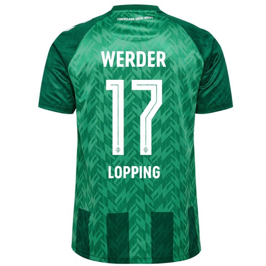 Hombre Fútbol Camiseta Jakob Löpping #17 Verde 1ª Equipación 2024/25 Perú