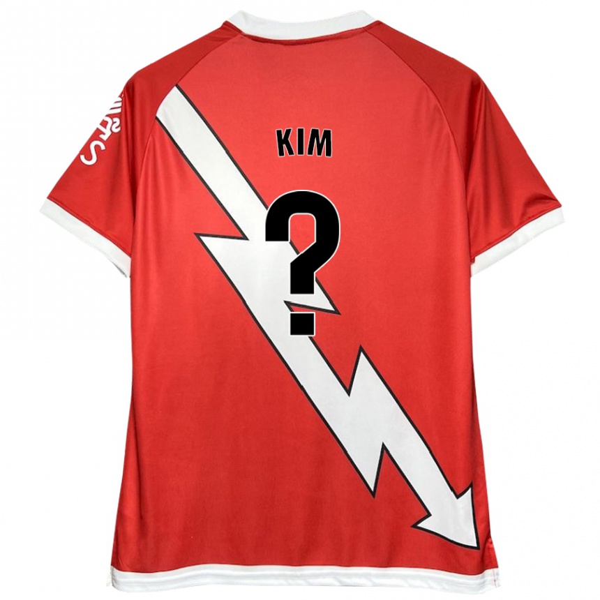 Hombre Fútbol Camiseta Nathaniel Kim #0 Blanco Rojo 1ª Equipación 2024/25 Perú