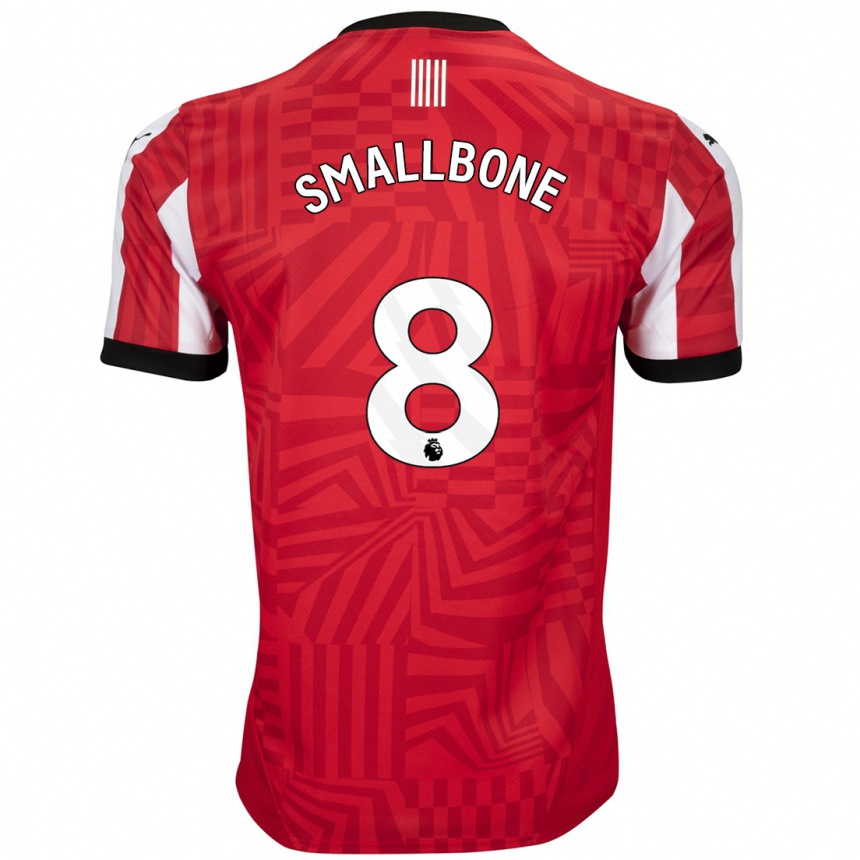 Hombre Fútbol Camiseta Will Smallbone #8 Rojo Blanco 1ª Equipación 2024/25 Perú