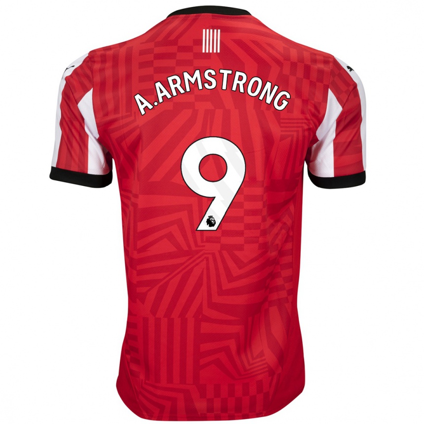 Hombre Fútbol Camiseta Adam Armstrong #9 Rojo Blanco 1ª Equipación 2024/25 Perú