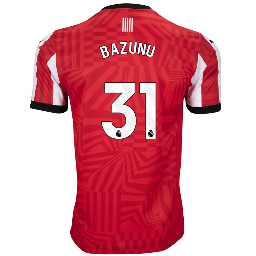 Hombre Fútbol Camiseta Gavin Bazunu #31 Rojo Blanco 1ª Equipación 2024/25 Perú