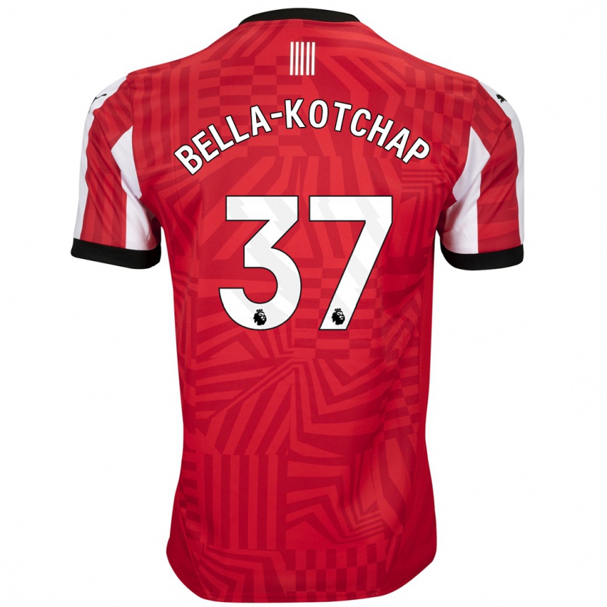 Hombre Fútbol Camiseta Armel Bella-Kotchap #37 Rojo Blanco 1ª Equipación 2024/25 Perú