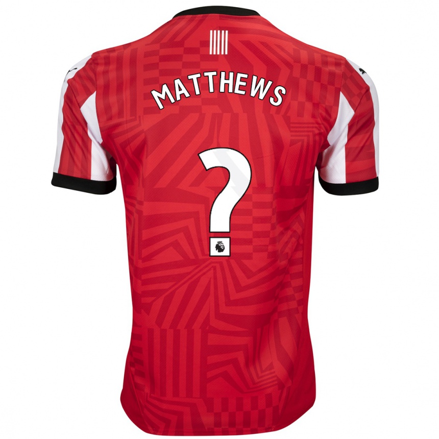 Hombre Fútbol Camiseta Abdulhalim Okonola-Matthews #0 Rojo Blanco 1ª Equipación 2024/25 Perú