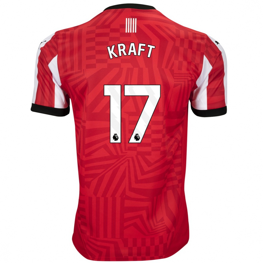 Hombre Fútbol Camiseta Emily Kraft #17 Rojo Blanco 1ª Equipación 2024/25 Perú