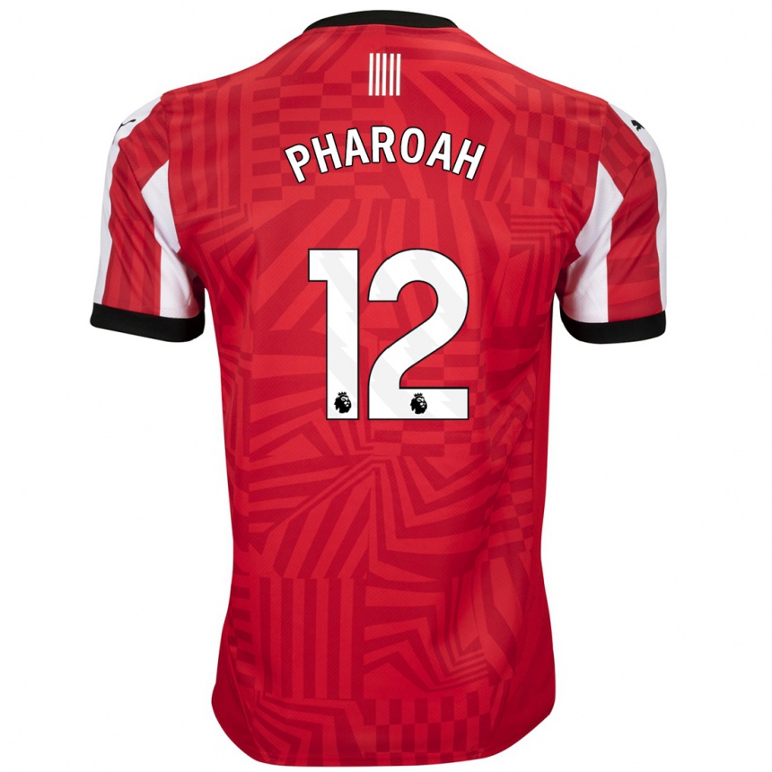 Hombre Fútbol Camiseta Sophia Pharoah #12 Rojo Blanco 1ª Equipación 2024/25 Perú