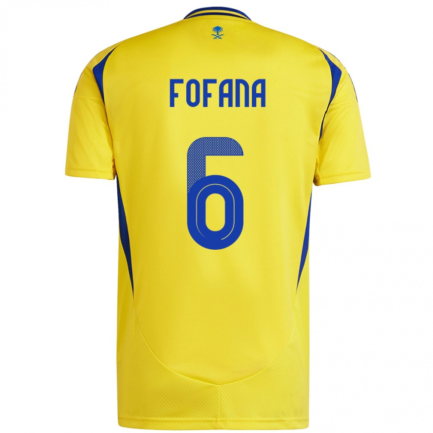 Hombre Fútbol Camiseta Seko Fofana #6 Amarillo Azul 1ª Equipación 2024/25 Perú