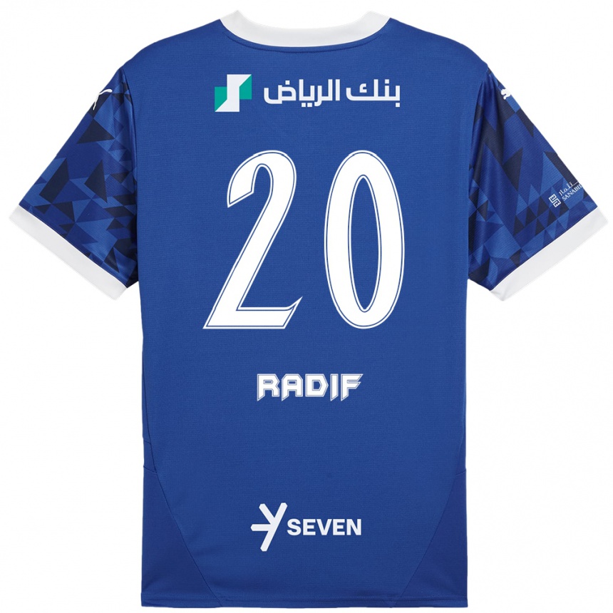 Hombre Fútbol Camiseta Abdullah Radif #20 Azul Oscuro Blanco 1ª Equipación 2024/25 Perú