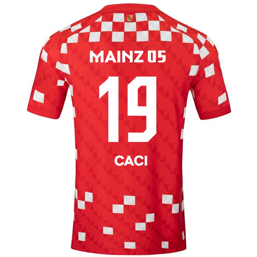 Hombre Fútbol Camiseta Anthony Caci #19 Blanco Rojo 1ª Equipación 2024/25 Perú