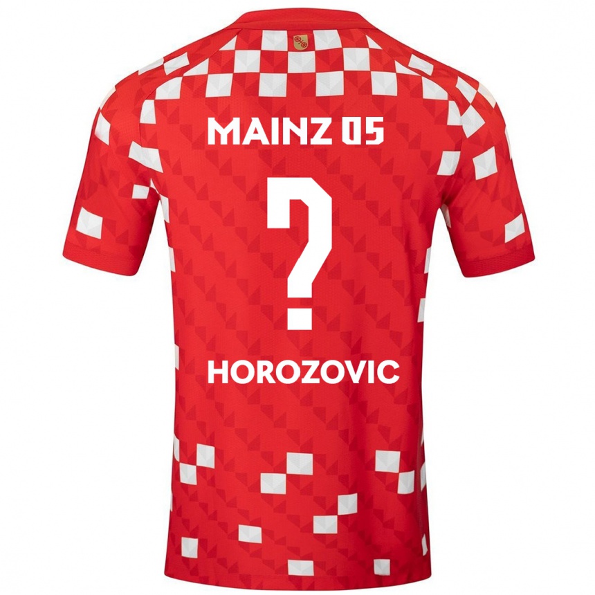 Hombre Fútbol Camiseta Sean Horozovic #0 Blanco Rojo 1ª Equipación 2024/25 Perú