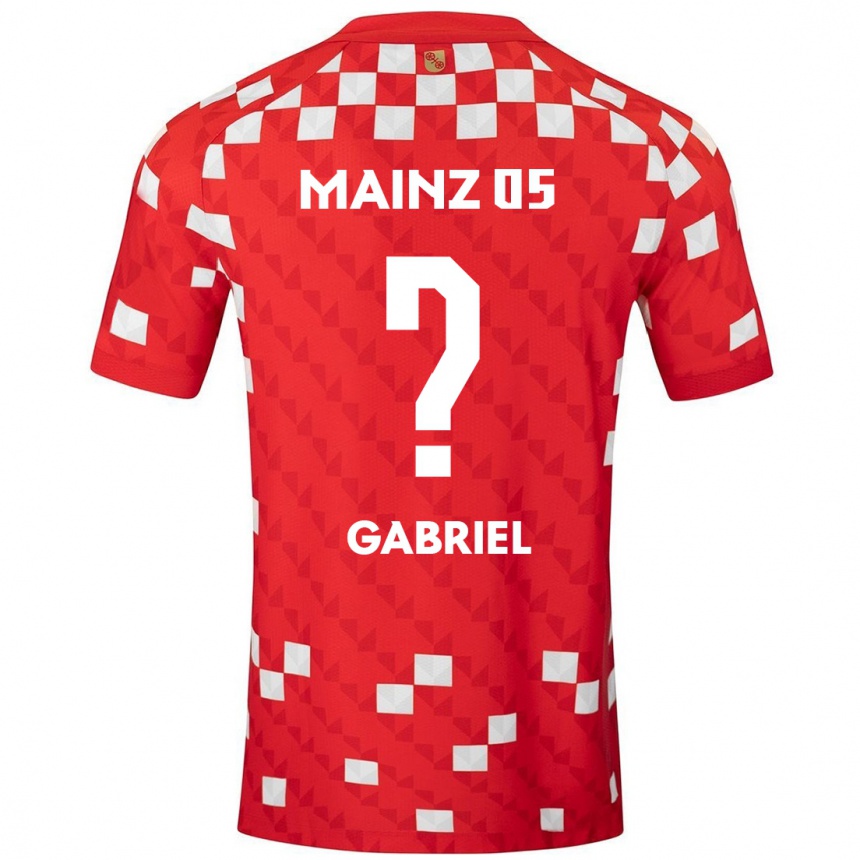 Hombre Fútbol Camiseta Tebo Gabriel #0 Blanco Rojo 1ª Equipación 2024/25 Perú