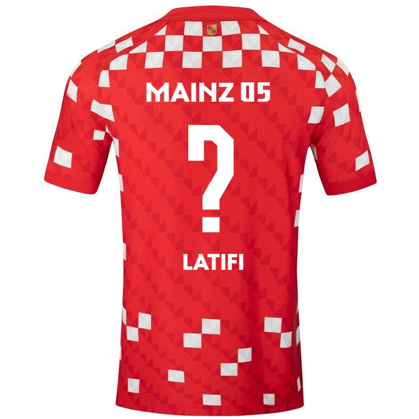 Hombre Fútbol Camiseta Artan Latifi #0 Blanco Rojo 1ª Equipación 2024/25 Perú