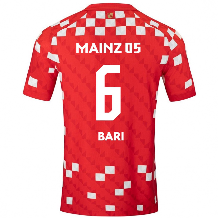 Hombre Fútbol Camiseta Lorena Bari #6 Blanco Rojo 1ª Equipación 2024/25 Perú