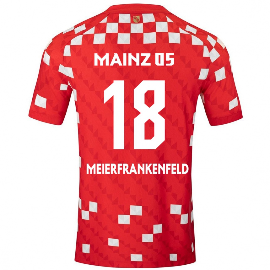 Hombre Fútbol Camiseta Jana Meierfrankenfeld #18 Blanco Rojo 1ª Equipación 2024/25 Perú