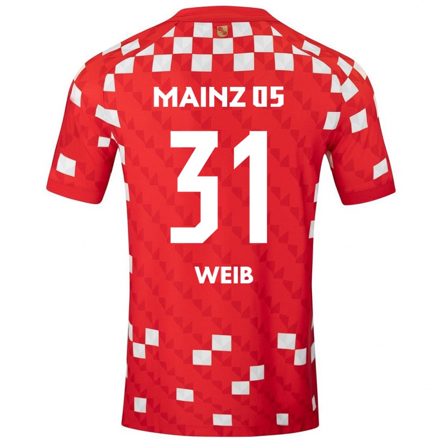 Hombre Fútbol Camiseta Finja Weiß #31 Blanco Rojo 1ª Equipación 2024/25 Perú