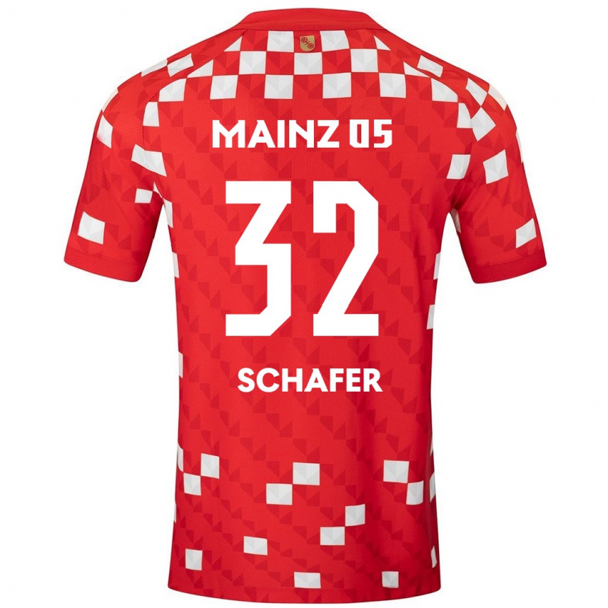 Hombre Fútbol Camiseta Ann-Christin Schäfer #32 Blanco Rojo 1ª Equipación 2024/25 Perú