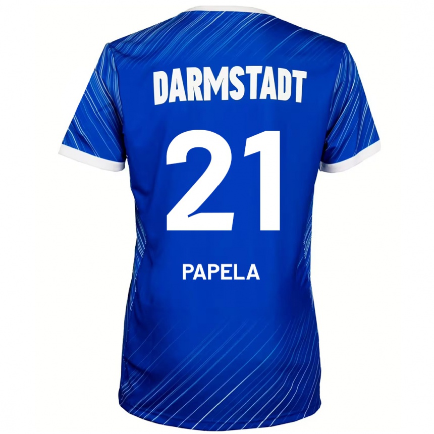 Hombre Fútbol Camiseta Merveille Papela #21 Azul Blanco 1ª Equipación 2024/25 Perú