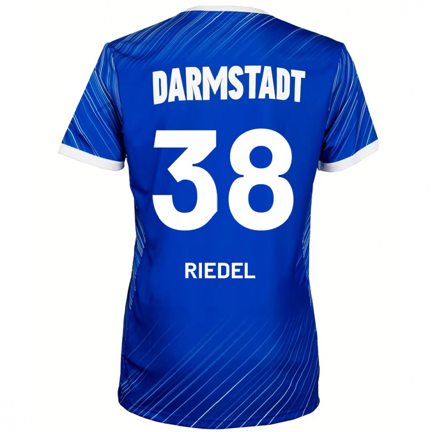 Hombre Fútbol Camiseta Clemens Riedel #38 Azul Blanco 1ª Equipación 2024/25 Perú