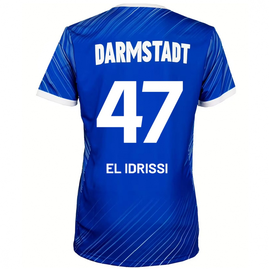 Hombre Fútbol Camiseta Othmane El Idrissi #47 Azul Blanco 1ª Equipación 2024/25 Perú