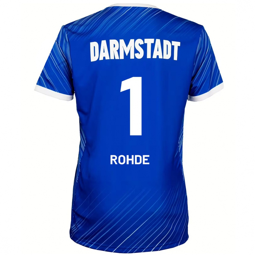 Hombre Fútbol Camiseta Til Rohde #1 Azul Blanco 1ª Equipación 2024/25 Perú