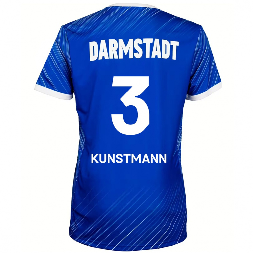 Hombre Fútbol Camiseta Kelvin Kunstmann #3 Azul Blanco 1ª Equipación 2024/25 Perú