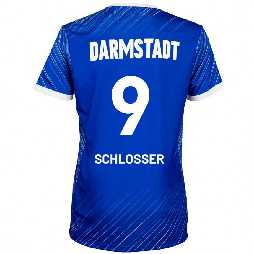 Hombre Fútbol Camiseta Mika Schlosser #9 Azul Blanco 1ª Equipación 2024/25 Perú