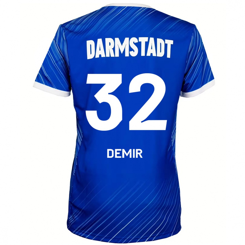 Hombre Fútbol Camiseta Lean Demir #32 Azul Blanco 1ª Equipación 2024/25 Perú